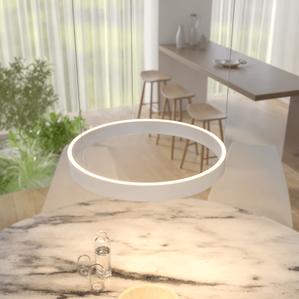 Luminaire suspendu moderne à LED encastré au plafond