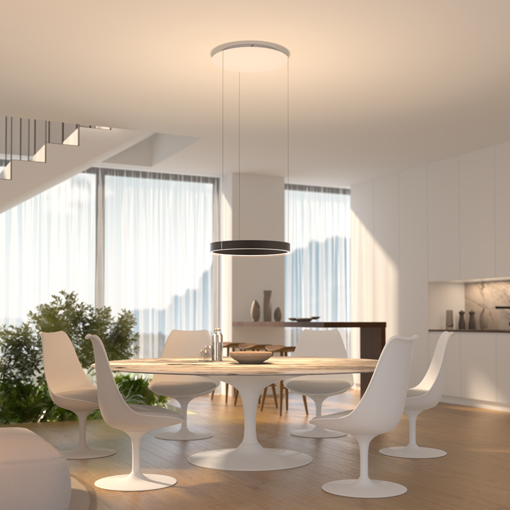 Luminaire suspendu moderne à LED encastré au plafond