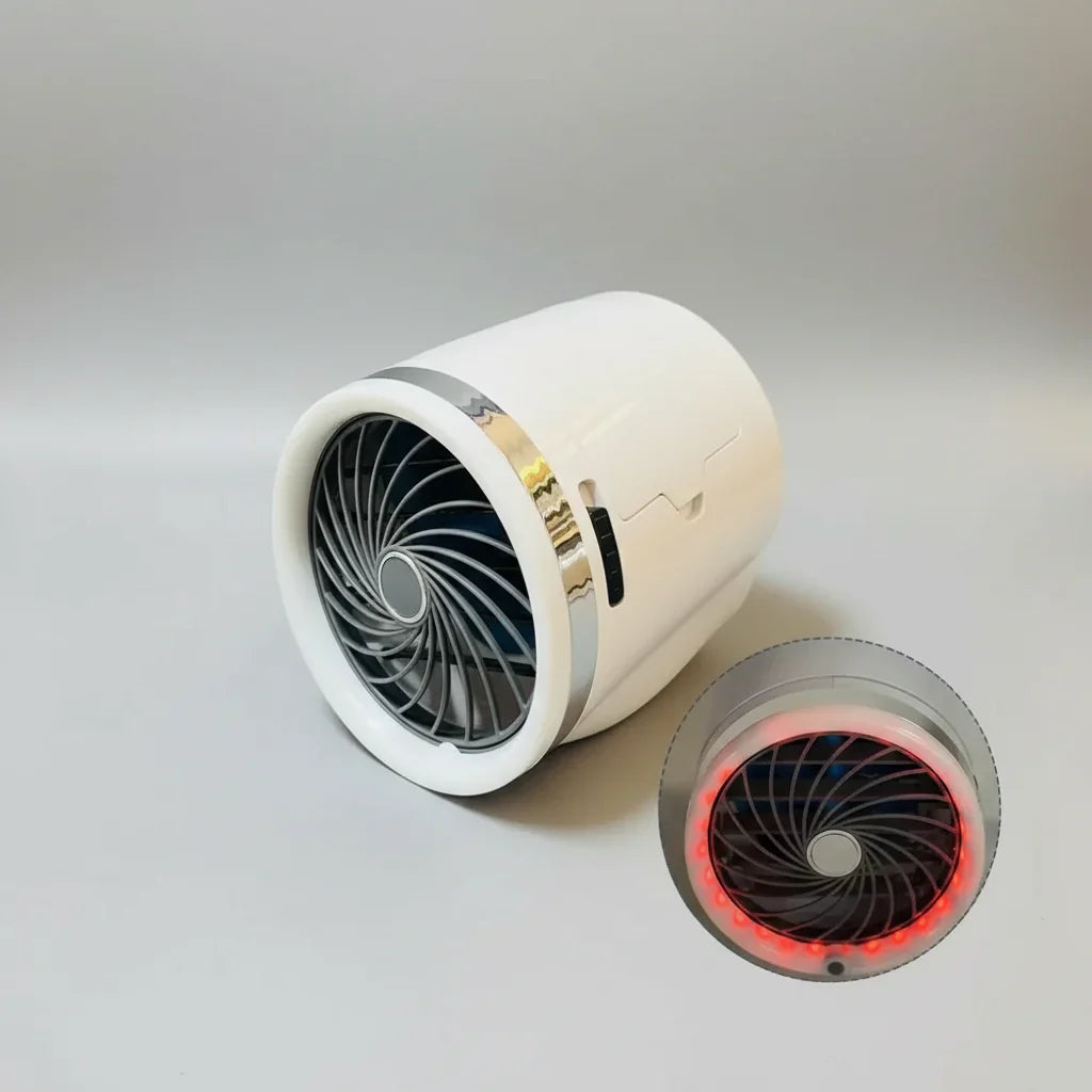 Illuminated Portable Fan With Ice Packs For Cooling Rooms