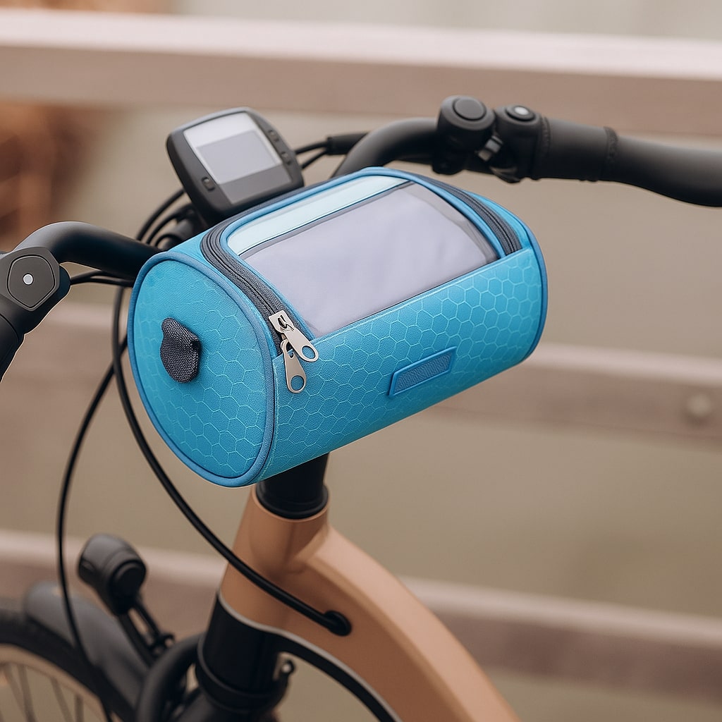 Waterproof Bicycle Handlebar Bag With Touchscreen Phone Holder And Storage