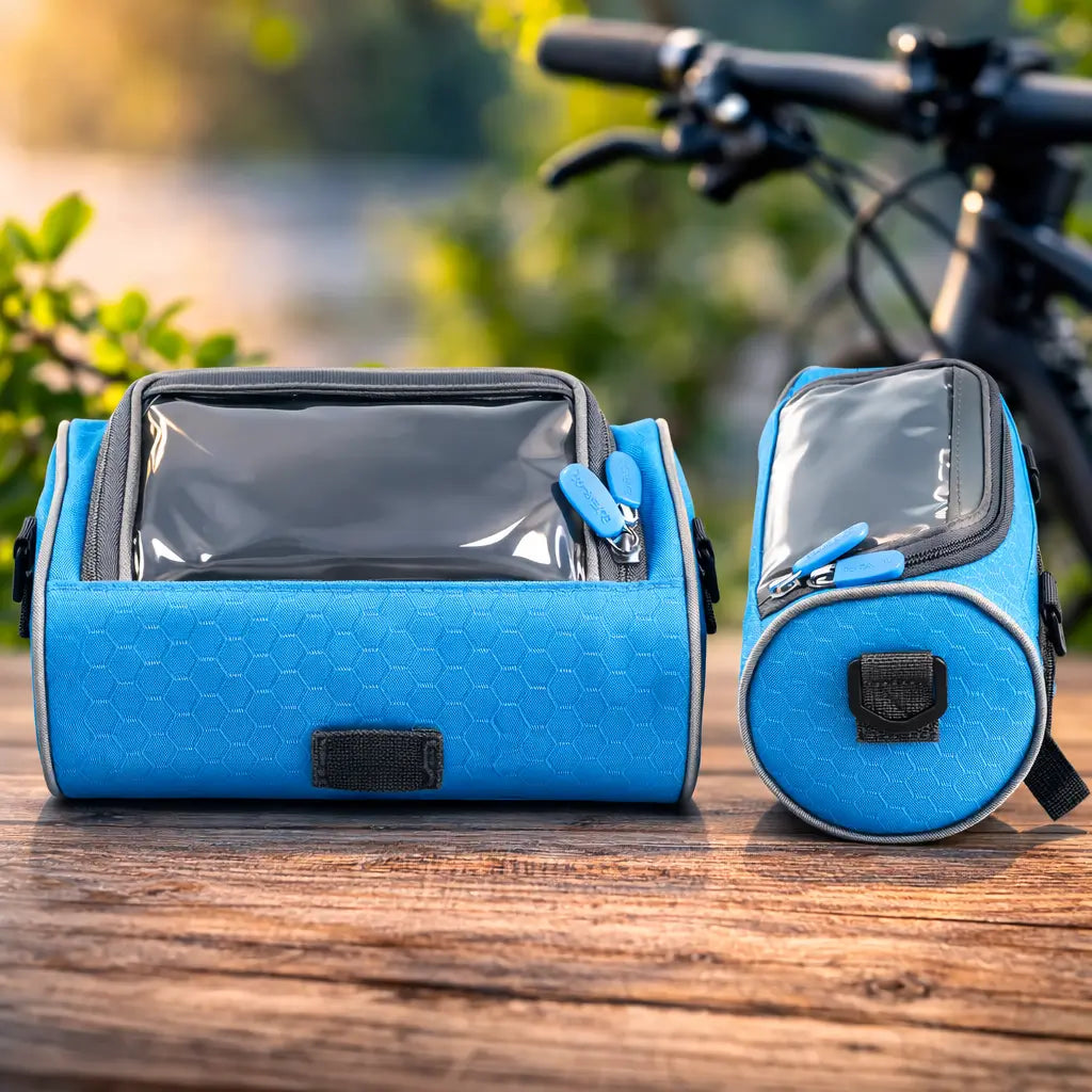 Waterproof Bicycle Handlebar Bag With Touchscreen Phone Holder And Storage