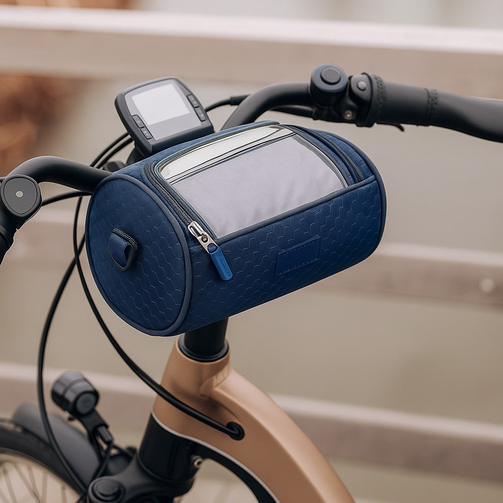 Waterproof Bicycle Handlebar Bag With Touchscreen Phone Holder And Storage