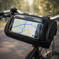 Waterproof Bicycle Handlebar Bag With Touchscreen Phone Holder And Storage
