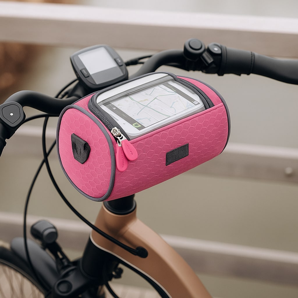 Waterproof Bicycle Handlebar Bag With Touchscreen Phone Holder And Storage