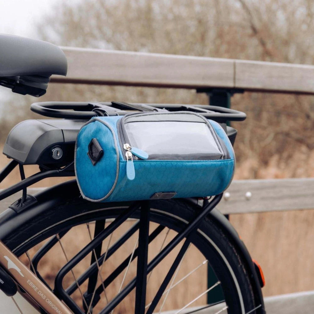 Waterproof Bicycle Handlebar Bag With Touchscreen Phone Holder And Storage