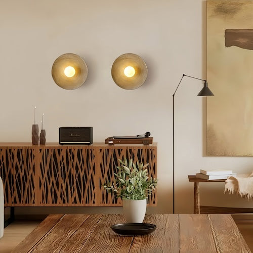 Lámpara de pared de madera con LED hecha a mano, con encanto rústico y ambiente suave