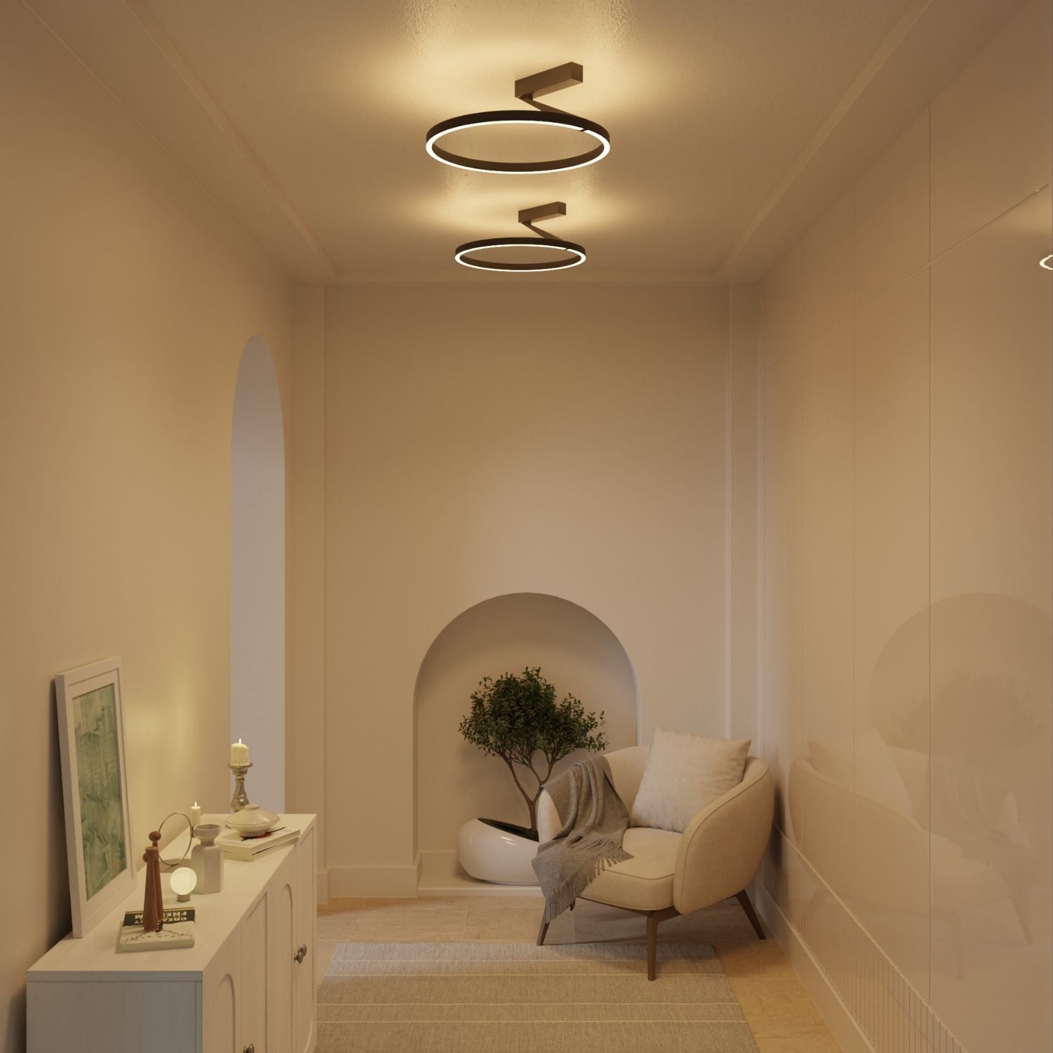 Noira Ceiling Light With Up And Downlight Warm 2700K Glow