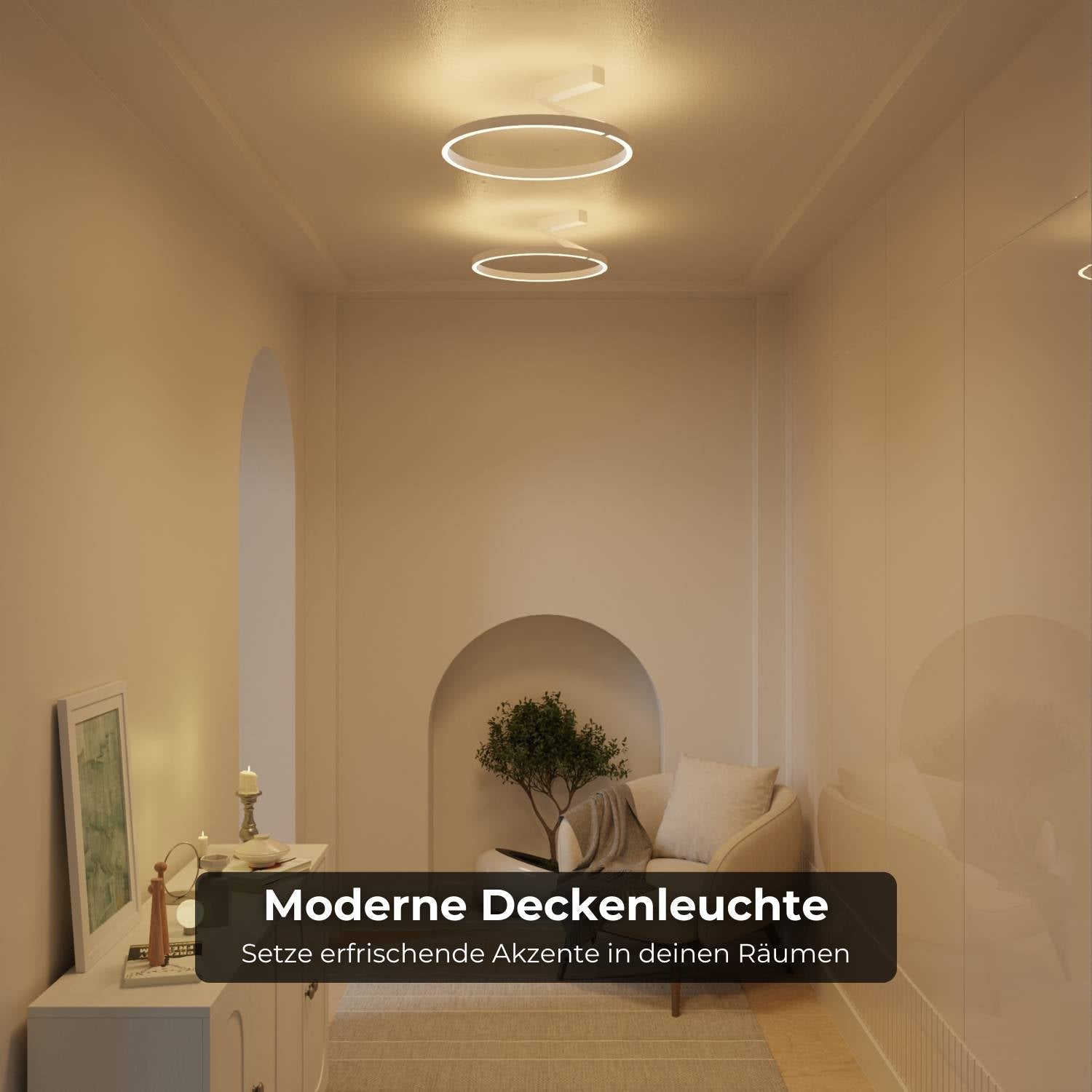 Noira Ceiling Light With Up And Downlight Warm 2700K Glow