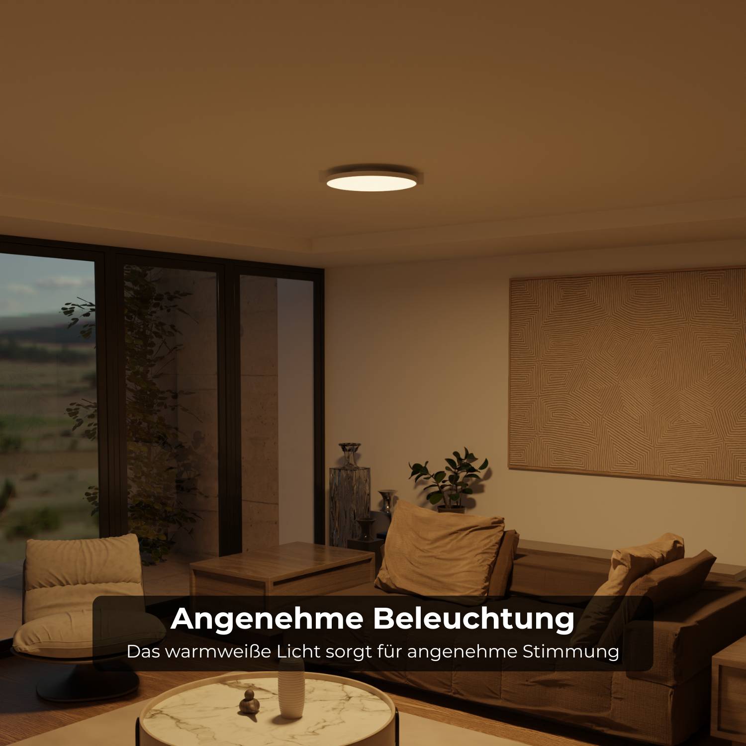 Lumière de plafond chaude 2700K pour une ambiance calme et une illumination uniforme