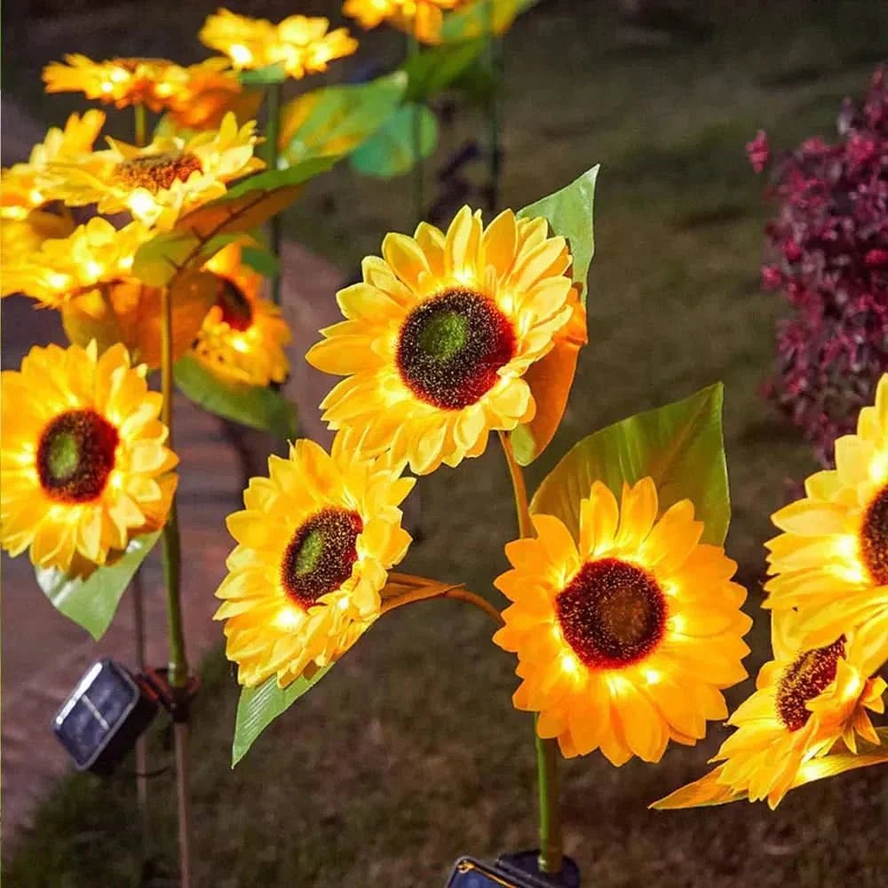 Wasserdichte Sonnenblumen-Solarlampe für Garten und Außenbereich mit automatischer Beleuchtung