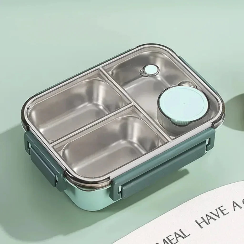 Pudełko na lunch ze stali nierdzewnej z przegródkami bento na posiłki