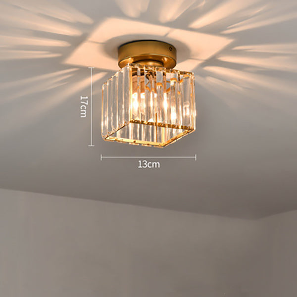 Crystal Ceiling Light E27, Surface Mounted, Modern Hall and Living Room