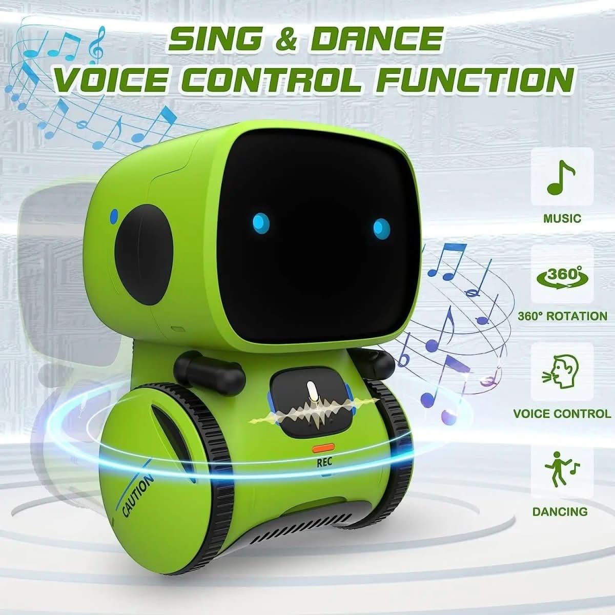 PulseBot Mini Interactive Dancing Robot With Voice and Sound Functions