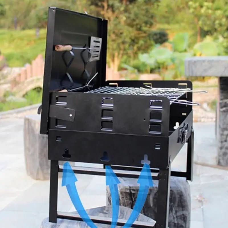 TrailPeak Fold Grill Foldable Steel Garden Barbecue For Camping And Garden