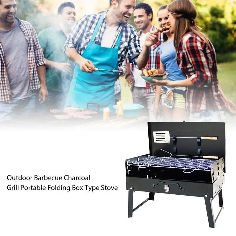 TrailPeak Fold Grill Klappbarer Stahl-Garten-Grill für Camping und Garten