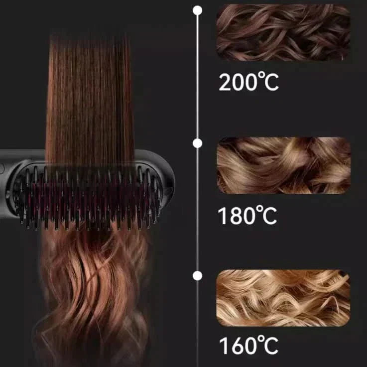 NovaGlow Cordless Straightening Brush Styler For Straight Hair Everywhere