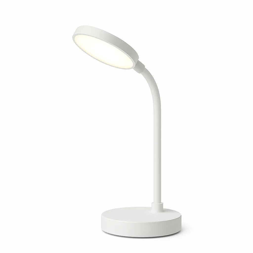 LED Desk Lamp With USB Charging And Adjustable Swan Neck Reading Light