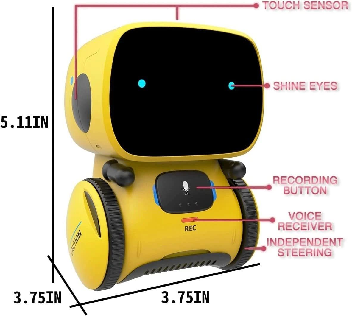 PulseBot Mini Interactive Dancing Robot With Voice and Sound Functions