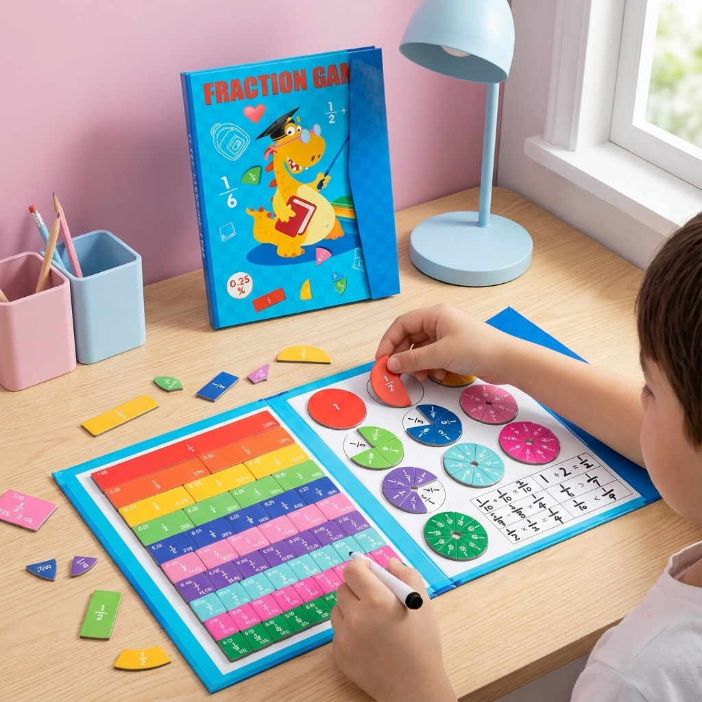 Magnetiskt matematiklärset för barn med magnetiska siffror