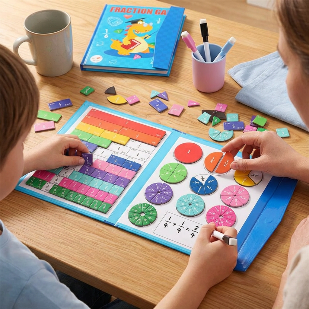 Magnetiskt matematiklärset för barn med magnetiska siffror
