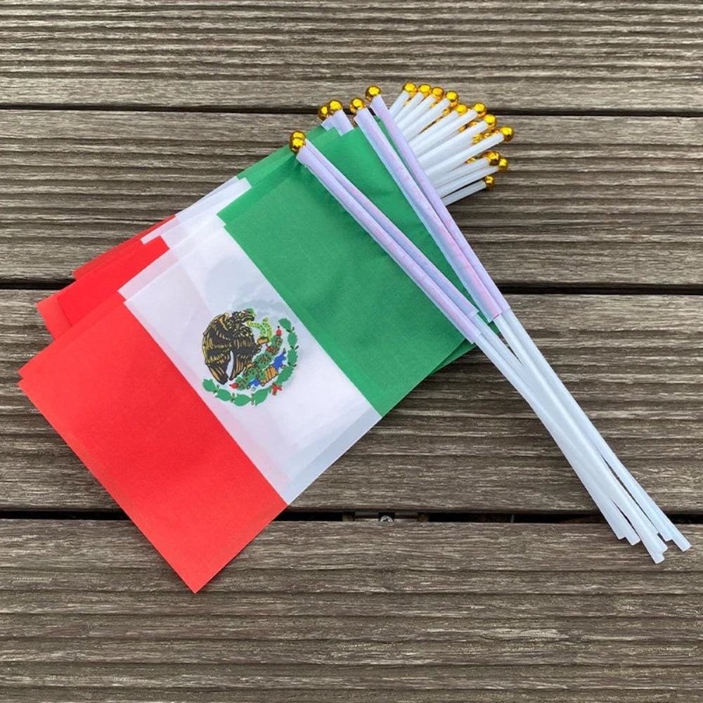 Mexické ruční mini vlajky pro akce, slavnostní sada