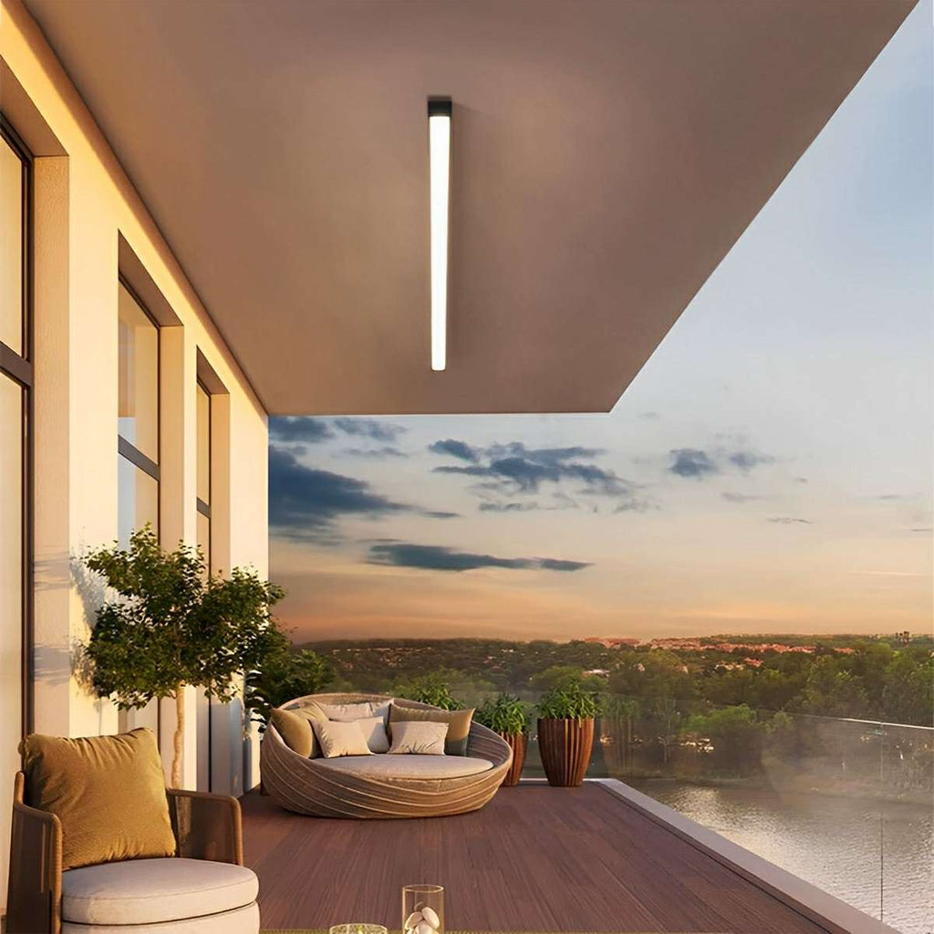 Black Aluminum Slim LED Ceiling Linear Light Dimmable For Living Room Bedroom