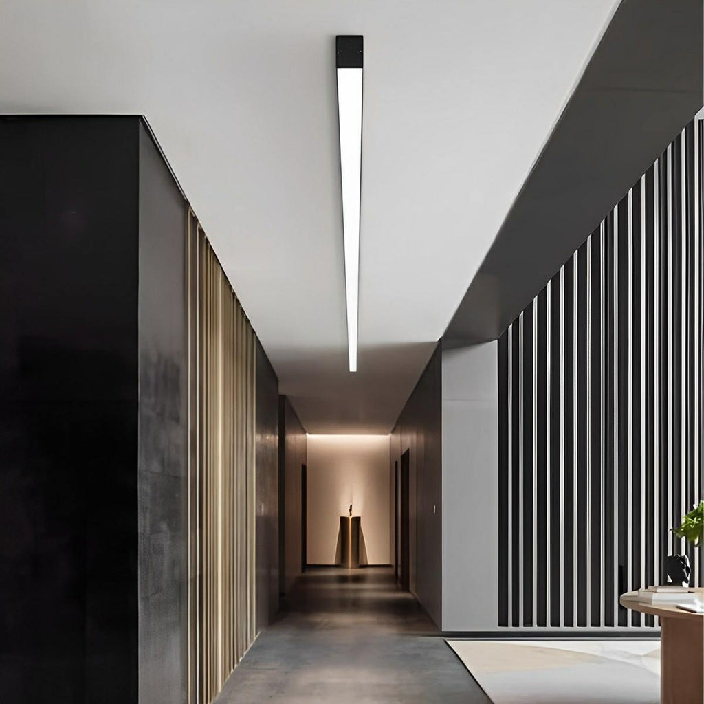 Black Aluminum Slim LED Ceiling Linear Light Dimmable For Living Room Bedroom