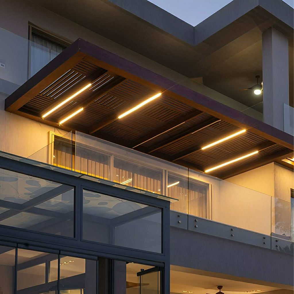 Black Aluminum Slim LED Ceiling Linear Light Dimmable For Living Room Bedroom