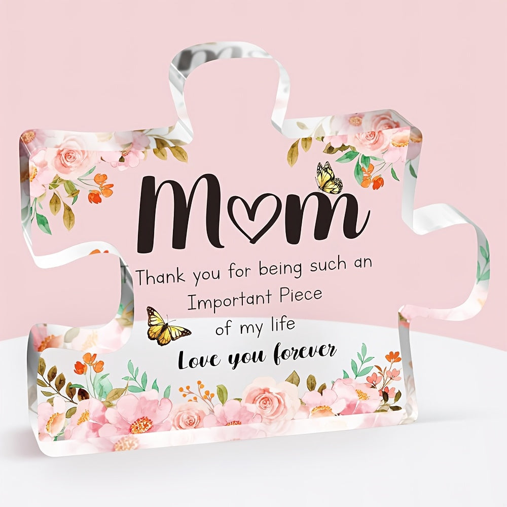 Mothers Day Floral Butterfly Acrylic Puzzle Keepsake For Display
