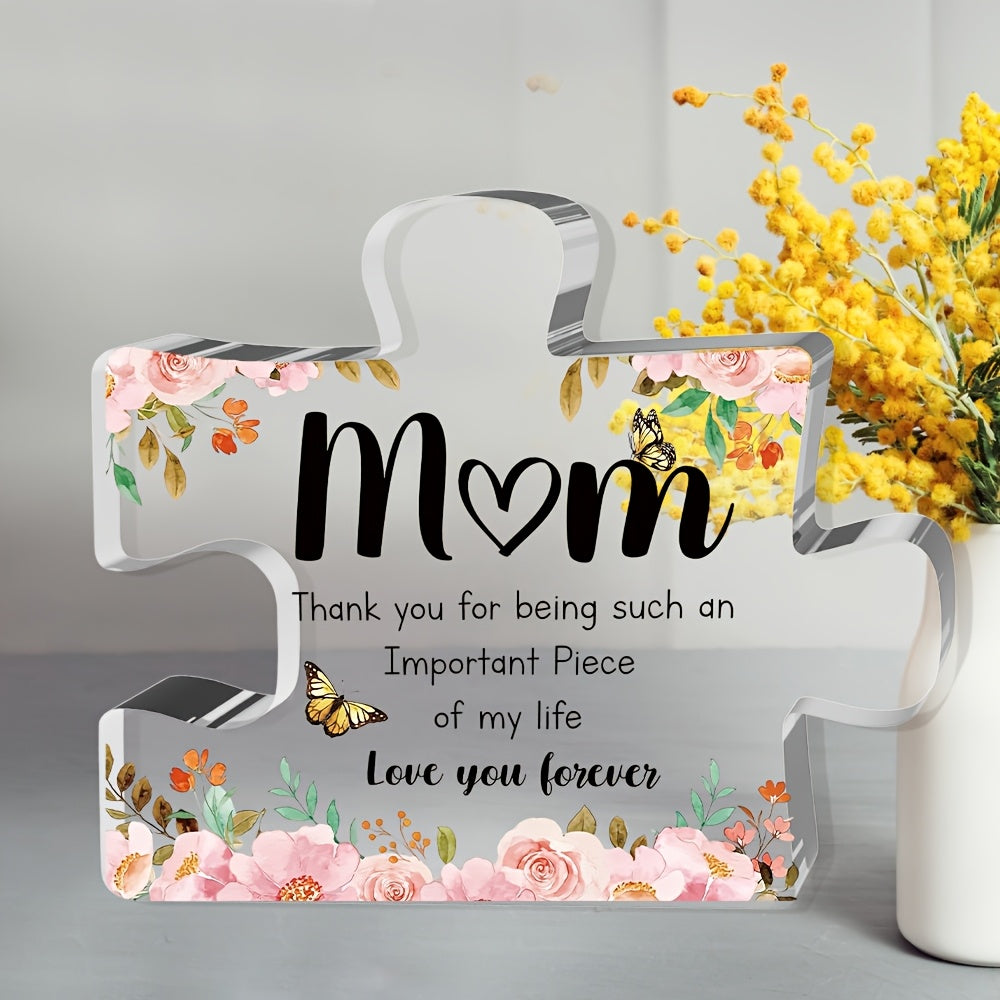 Mothers Day Floral Butterfly Acrylic Puzzle Keepsake For Display