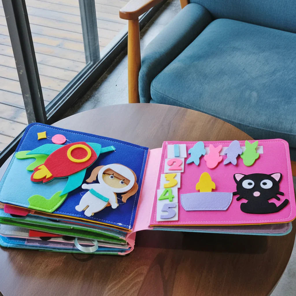 Montessori Beschäftigungsbuch Filz-Aktivitätsset für Kleinkinder zum Lernen