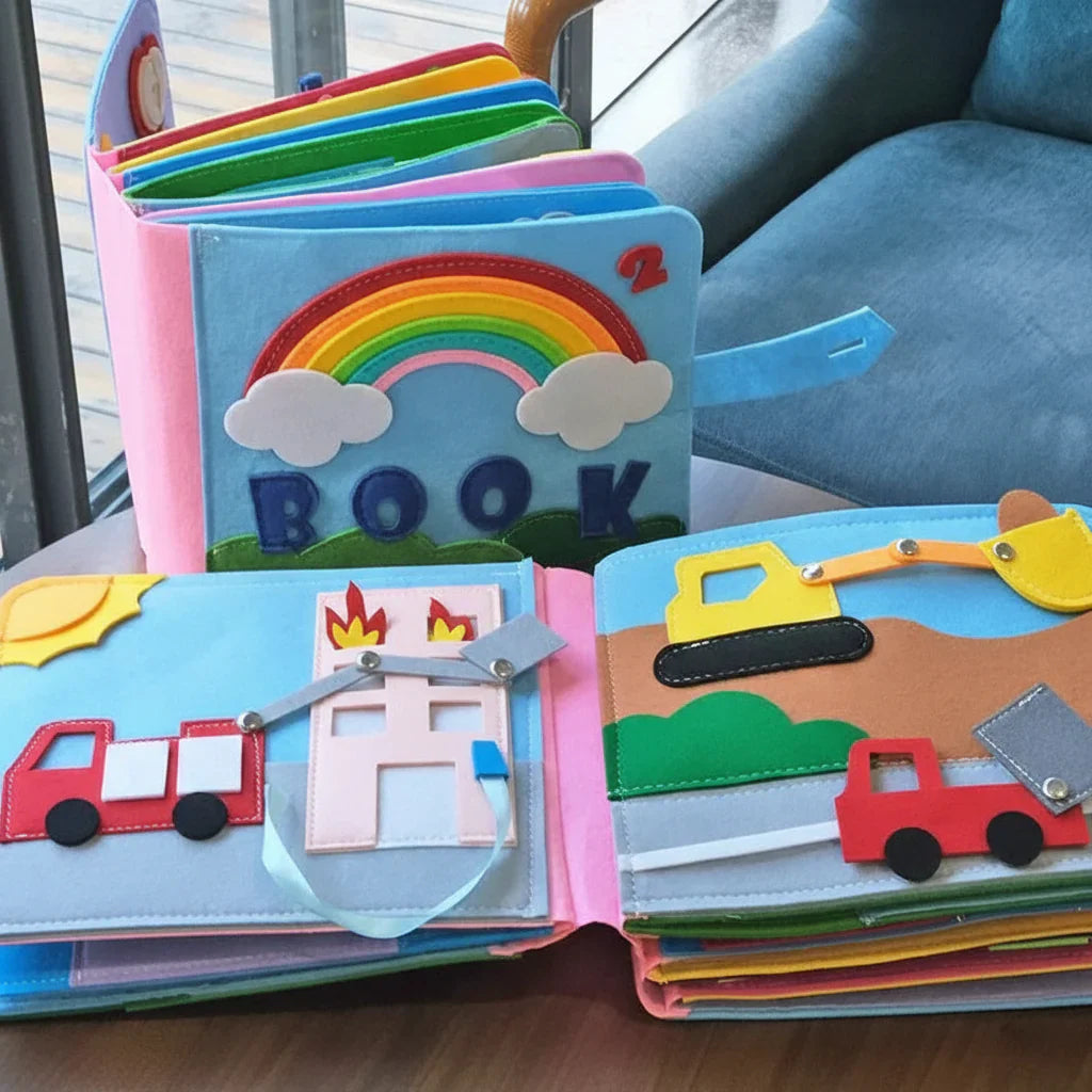 Montessori Beschäftigungsbuch Filz-Aktivitätsset für Kleinkinder zum Lernen