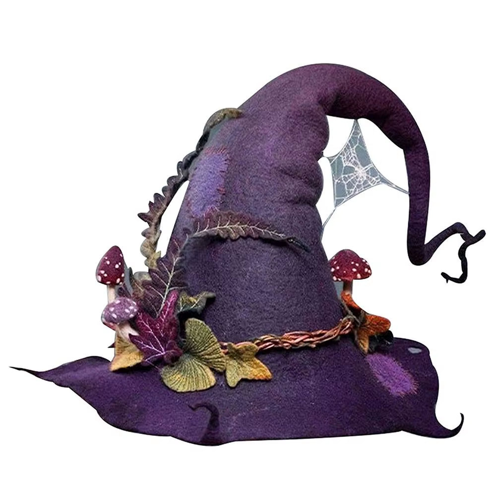 Moonspire handgefertigter Hexenhut für Halloween-Partys