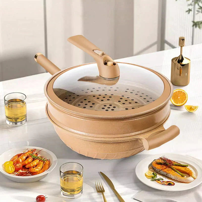 Multifunctional Wok Pan with Non-Stick Coating - CookFlex | Rosalyssa