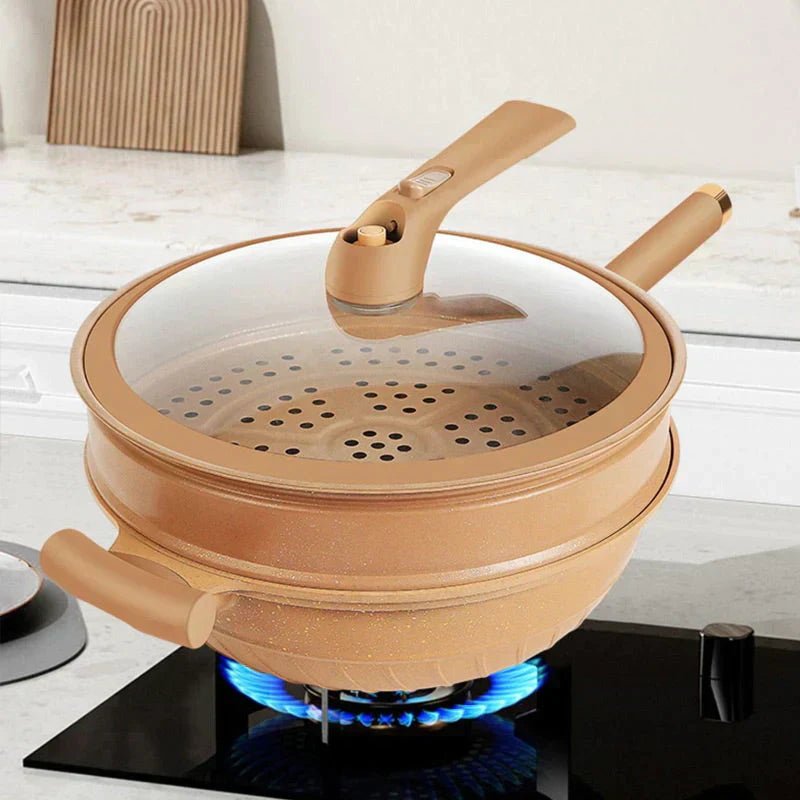 Multifunctional Wok Pan with Non-Stick Coating - CookFlex | Rosalyssa