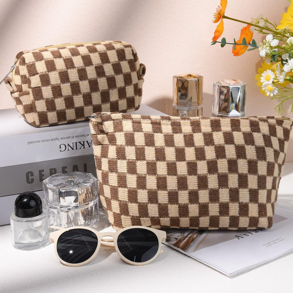 Must-Have Checked Make-up Bag Set | Rosalyssa