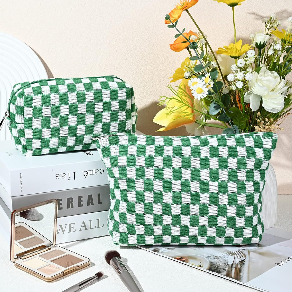 Must-Have Checked Make-up Bag Set | Rosalyssa
