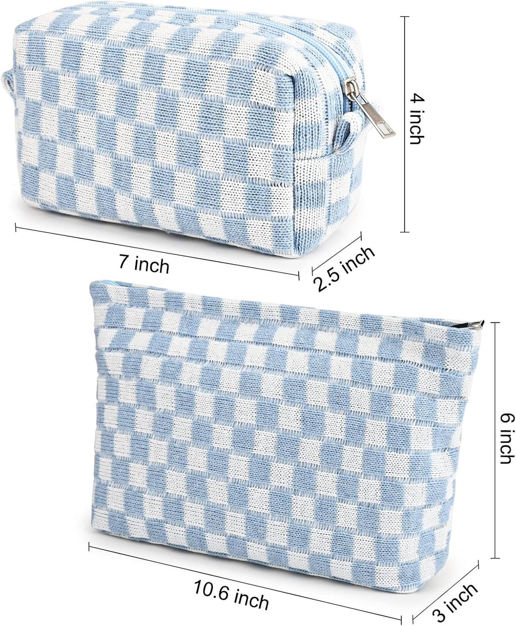 Must-Have Checked Make-up Bag Set | Rosalyssa