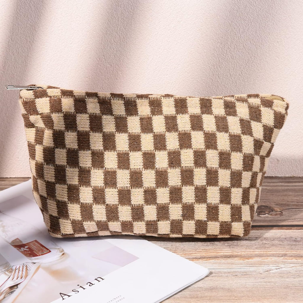 Must-Have Checked Make-up Bag Set | Rosalyssa