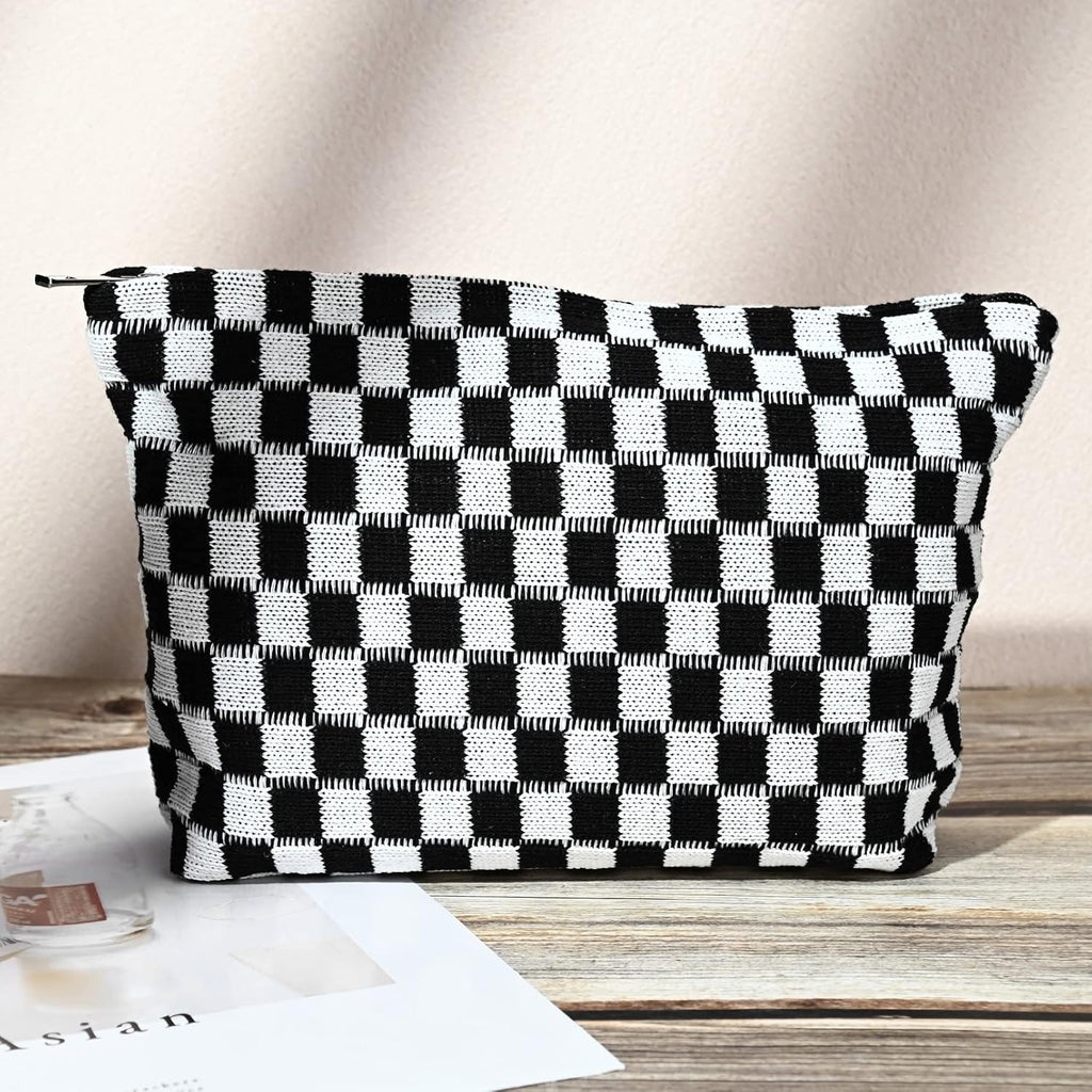Must-Have Checked Make-up Bag Set | Rosalyssa