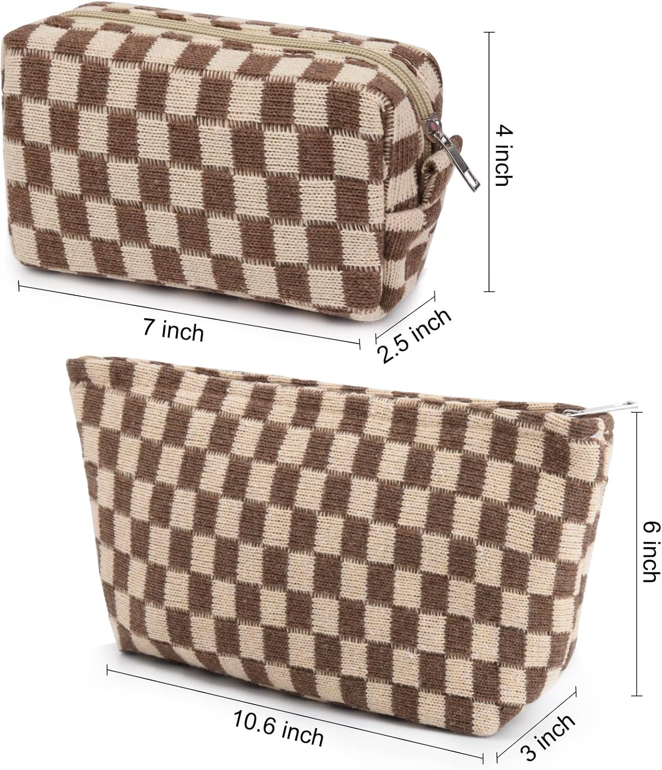 Must-Have Checked Make-up Bag Set | Rosalyssa