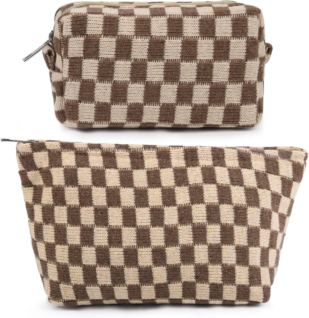 Must-Have Checked Make-up Bag Set | Rosalyssa