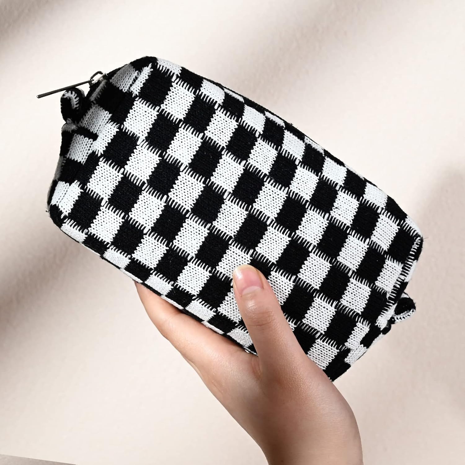 Must-Have Checked Make-up Bag Set | Rosalyssa