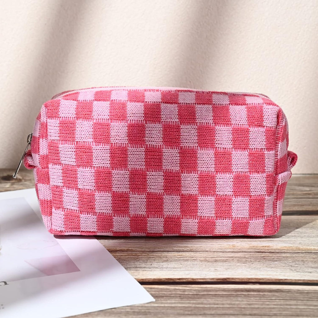 Must-Have Checked Make-up Bag Set | Rosalyssa