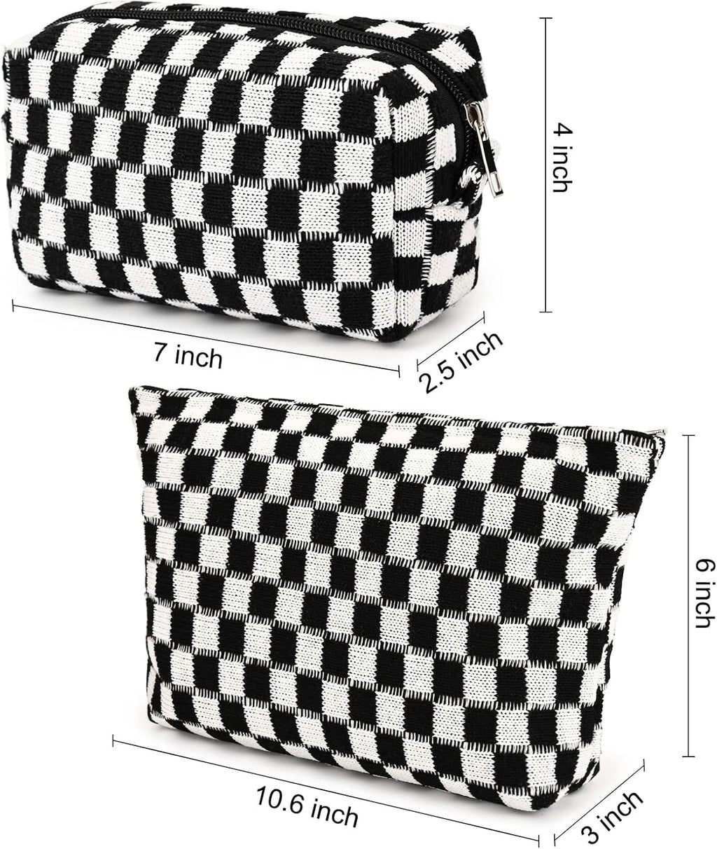 Must-Have Checked Make-up Bag Set | Rosalyssa