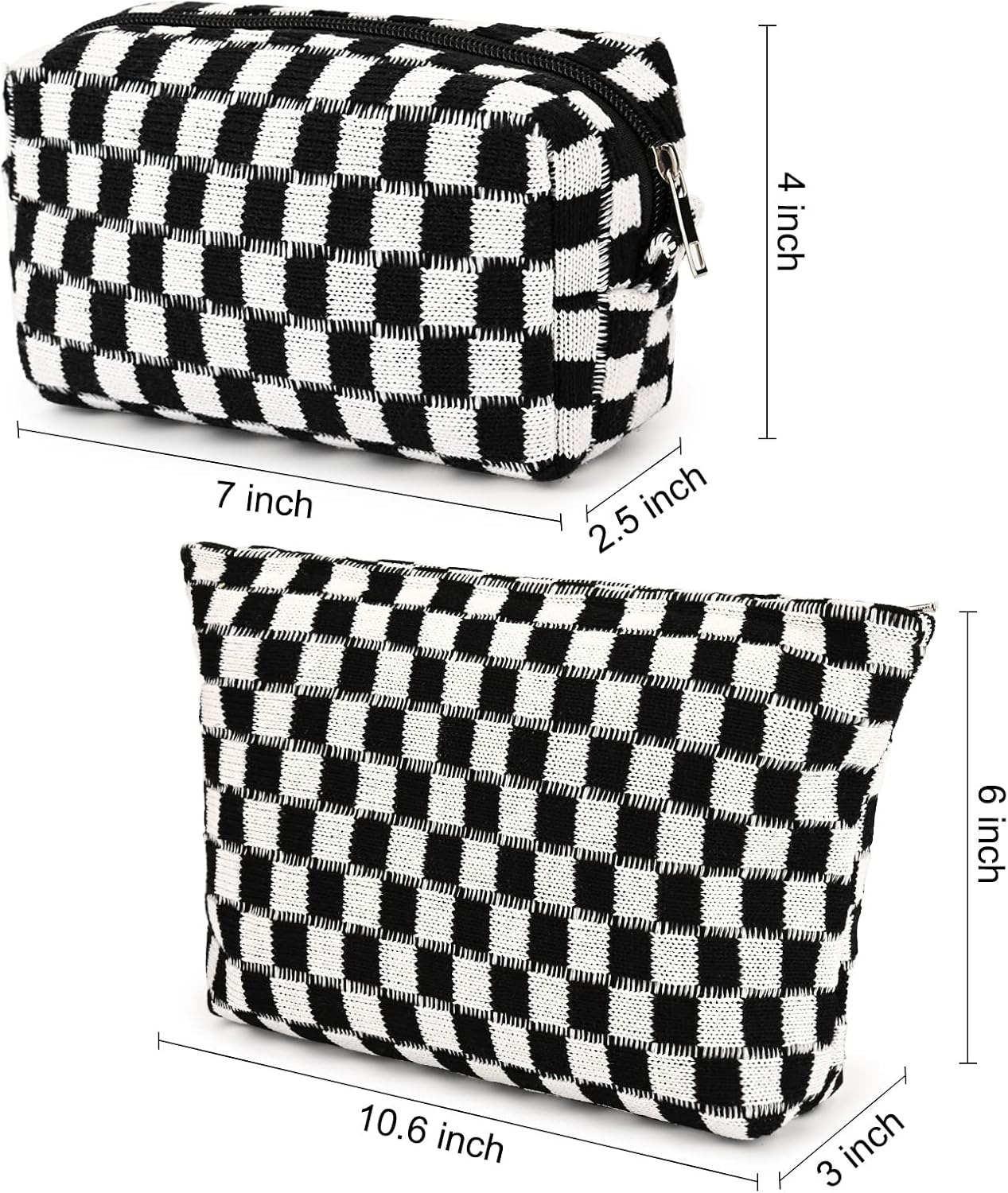 Must-Have Checked Make-up Bag Set | Rosalyssa