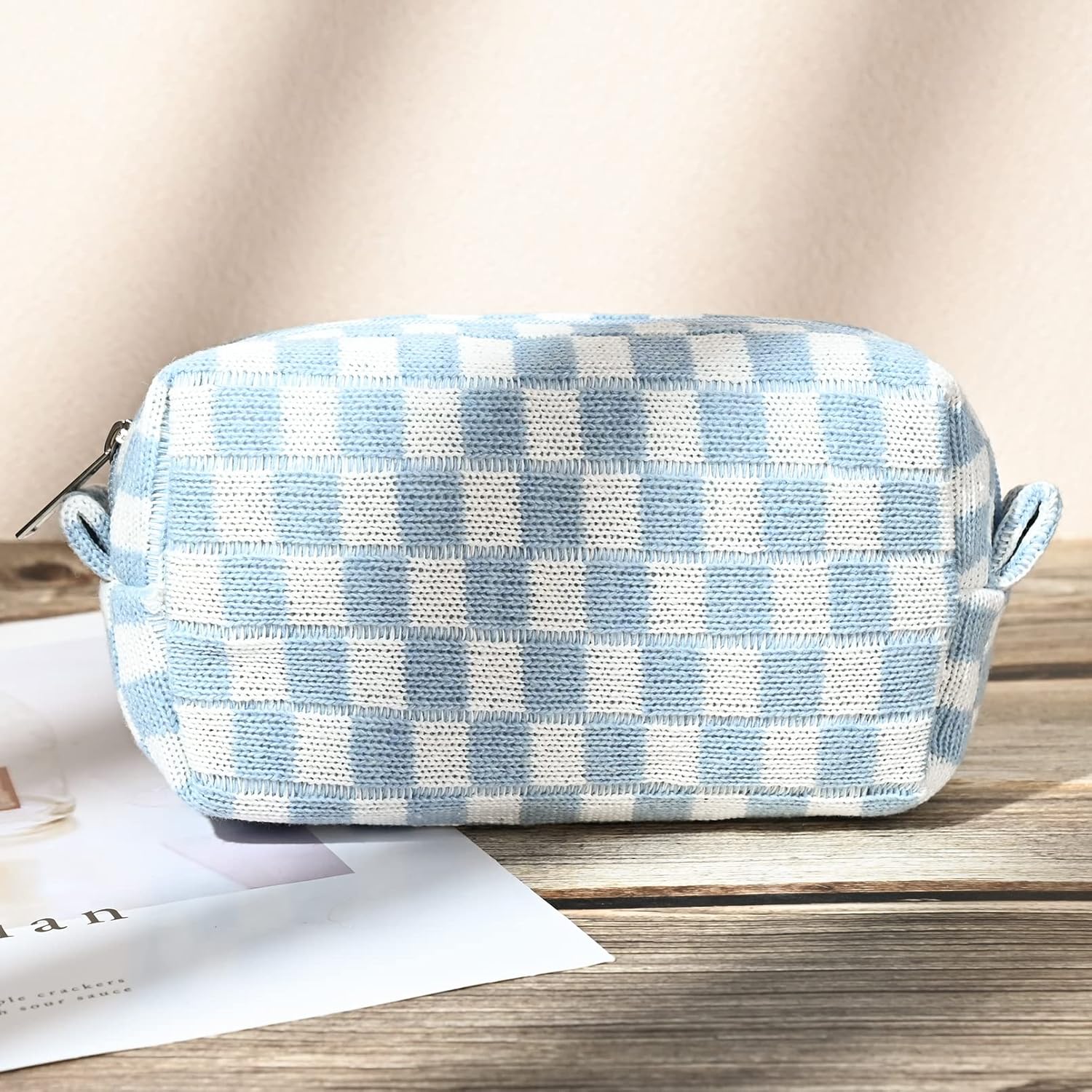 Must-Have Checked Make-up Bag Set | Rosalyssa