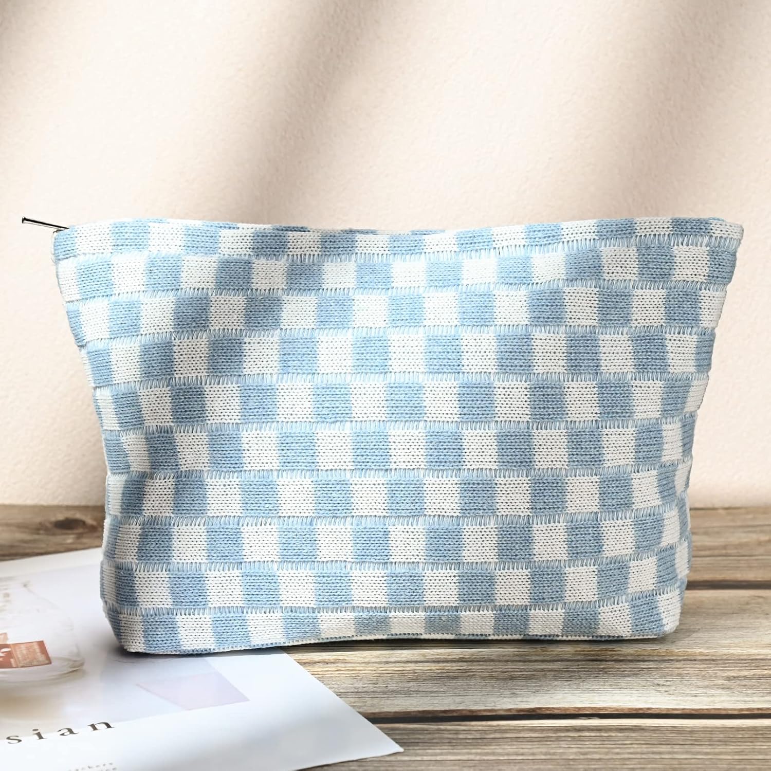 Must-Have Checked Make-up Bag Set | Rosalyssa