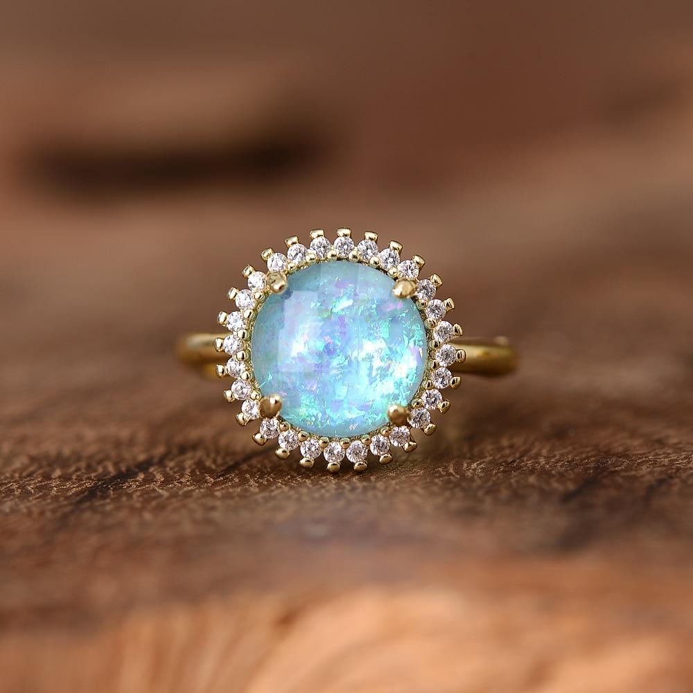 Anillo Cóctel Brillo Místico – Elowen | Rosalyssa