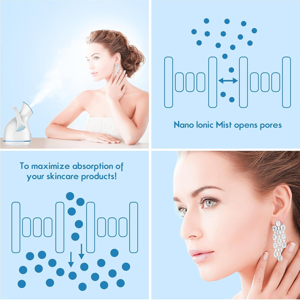 Nano Ionic Facial Steamer – Deep Cleanse & Hydrate Your Skin! | Rosalyssa